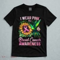 Breast Cancer Awareness Hummingbird Sunflower T-Shirt thumb 5