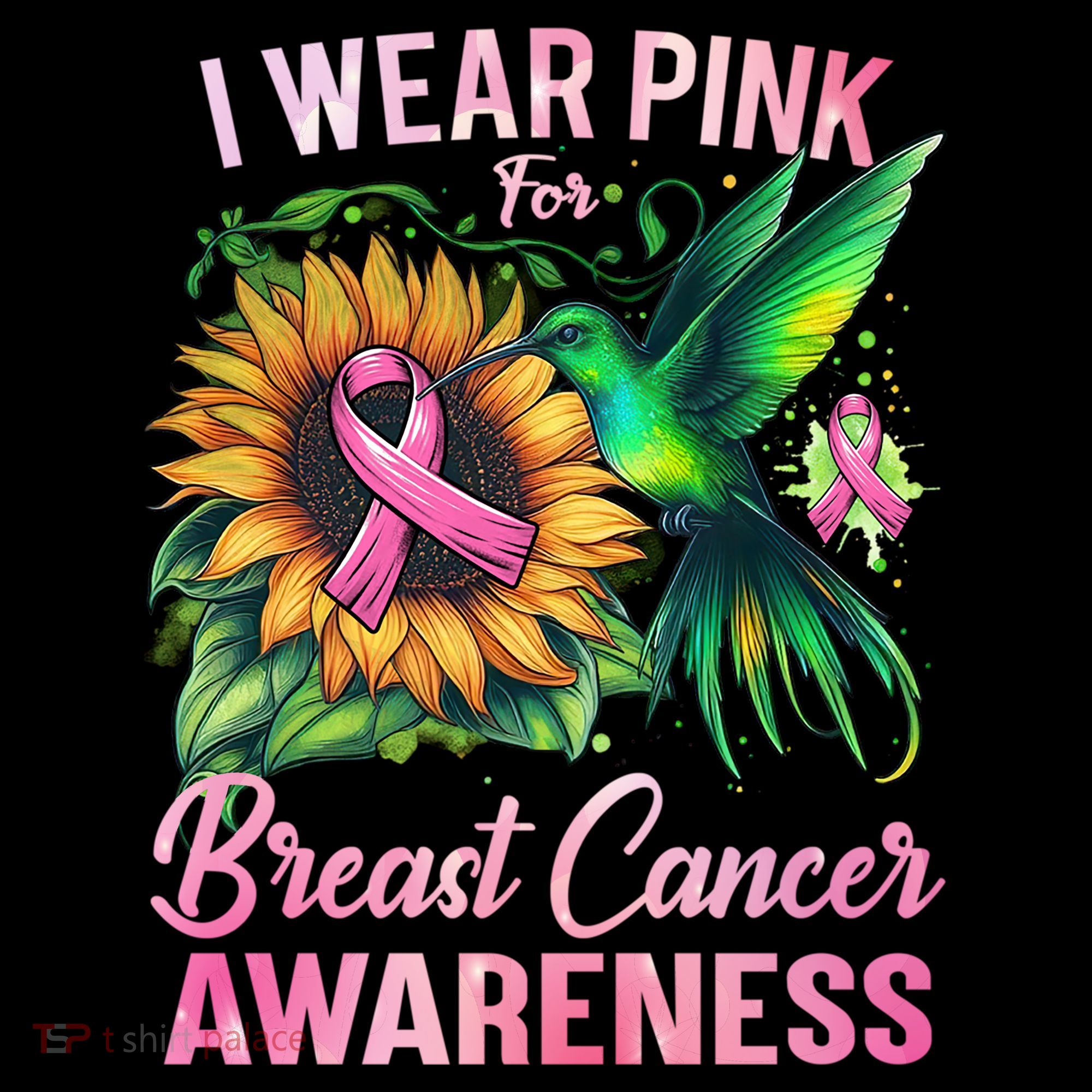 Breast Cancer Awareness Hummingbird Sunflower Coffee Mug