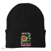 Breast Cancer Awareness Hummingbird Sunflower Beanie thumb 0