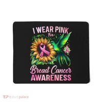 Breast Cancer Awareness Hummingbird Sunflower Mousepad thumb 0