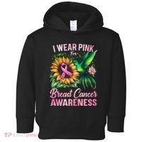 Breast Cancer Awareness Hummingbird Sunflower Toddler Hoodie thumb 0