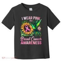 Breast Cancer Awareness Hummingbird Sunflower Toddler T-Shirt thumb 0