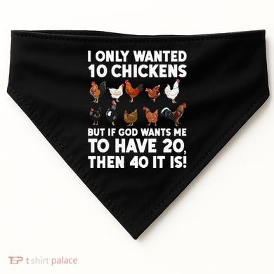 Best Chicken Art Poultry Themed Chicken Farmer USA-Made Doggie Bandana