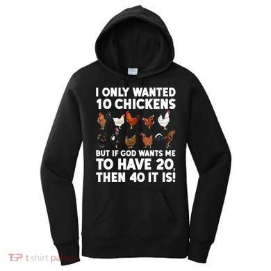 Best Chicken Art Poultry Themed Chicken Farmer Women's Hoodie