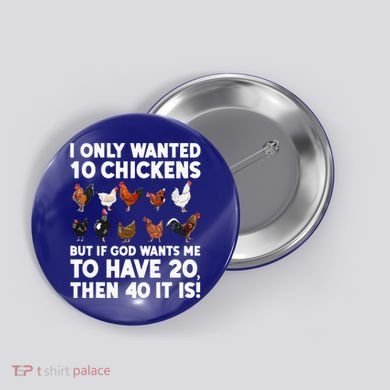Best Chicken Art Poultry Themed Chicken Farmer Button