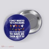 Best Chicken Art Poultry Themed Chicken Farmer Button thumb 0