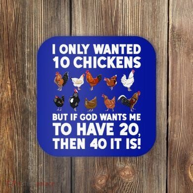 Best Chicken Art Poultry Themed Chicken Farmer Coaster