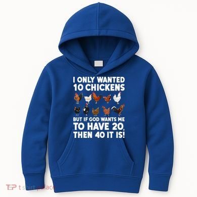 Best Chicken Art Poultry Themed Chicken Farmer Kids Hoodie