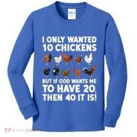 Best Chicken Art Poultry Themed Chicken Farmer Kids Long Sleeve Shirt thumb 0