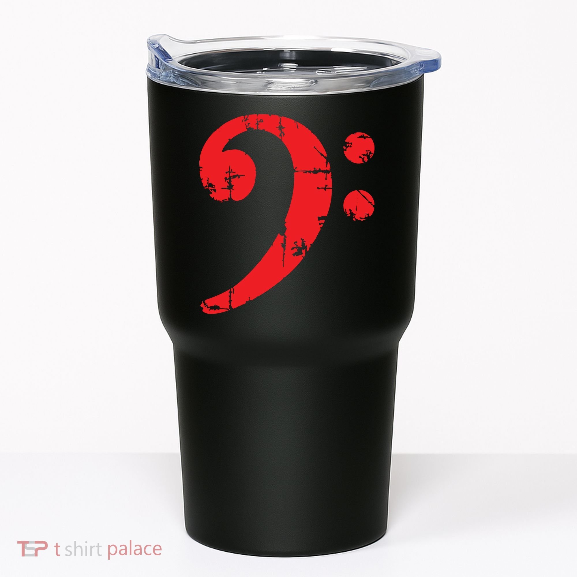 Bass Clef Antique Red Bass Players Tumbler