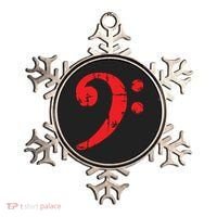 Bass Clef Antique Red Bass Players Ornament thumb 0