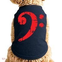 Bass Clef Antique Red Bass Players Doggie Tank thumb 0
