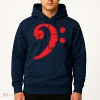 Bass Clef Antique Red Bass Players Hoodie thumb 2