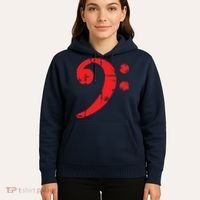 Bass Clef Antique Red Bass Players Hoodie thumb 5