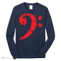 Bass Clef Antique Red Bass Players Long Sleeve Shirt thumb 0