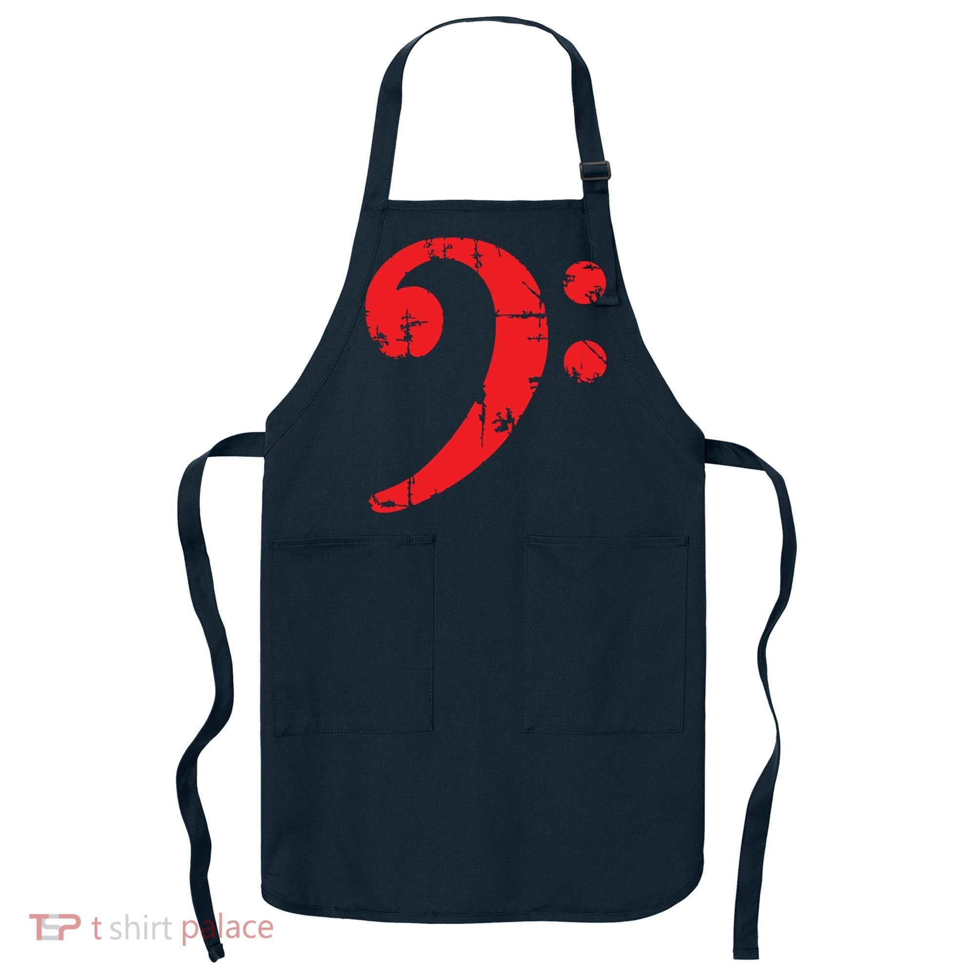 Bass Clef Antique Red Bass Players Apron