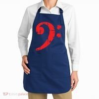 Bass Clef Antique Red Bass Players Apron thumb 2