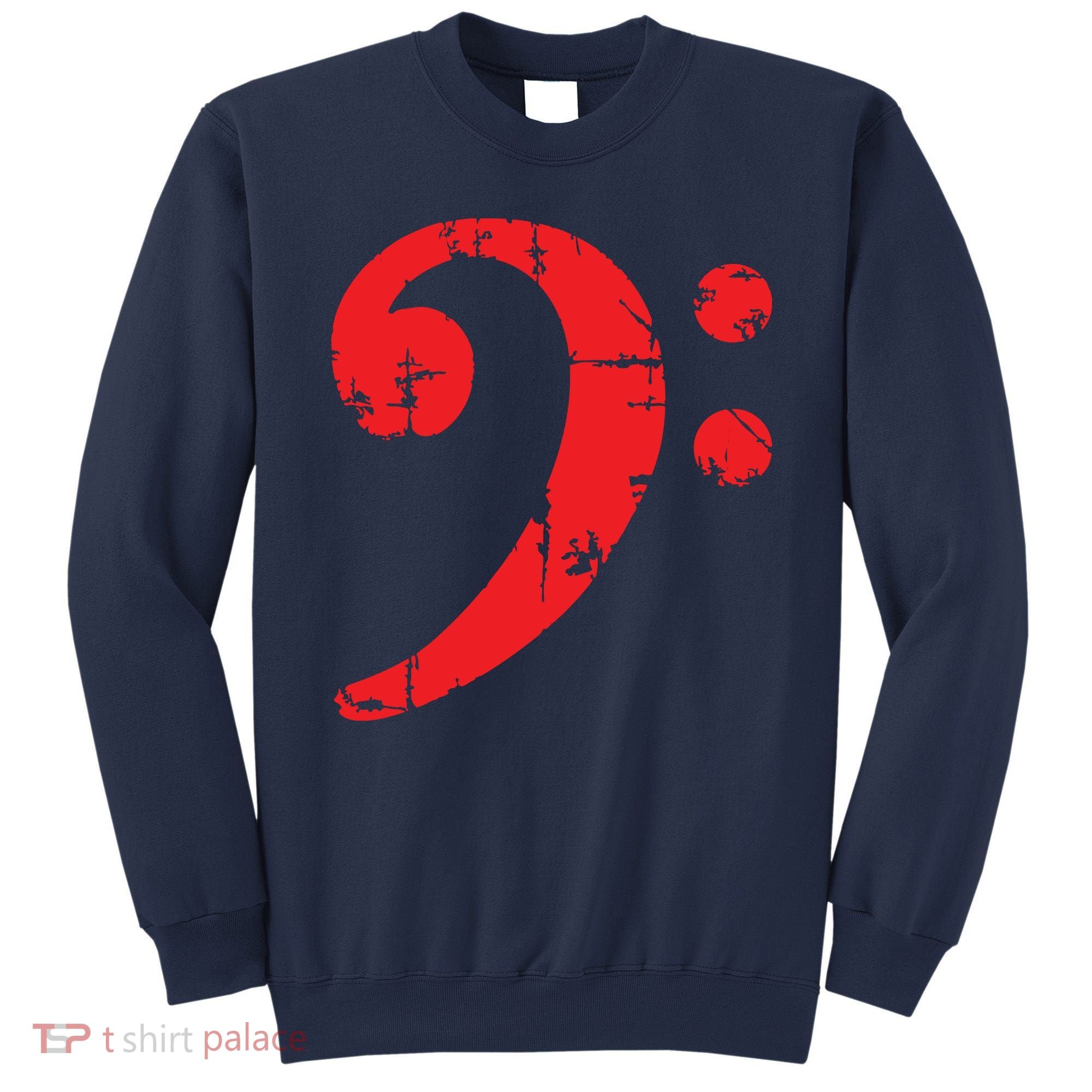 Bass Clef Antique Red Bass Players Sweatshirt