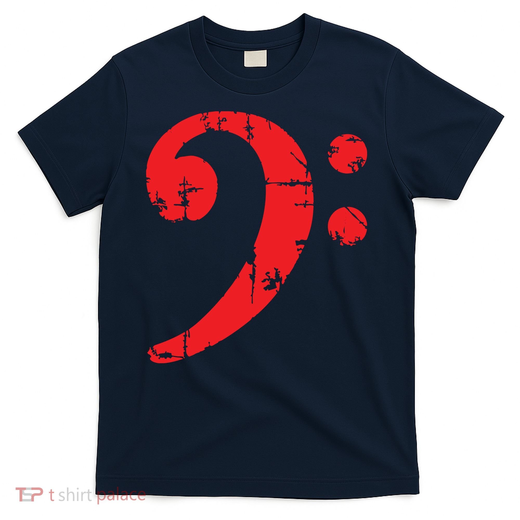 Bass Clef Antique Red Bass Players T-Shirt