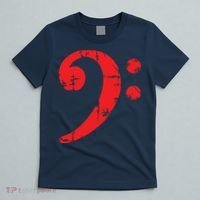 Bass Clef Antique Red Bass Players T-Shirt thumb 5