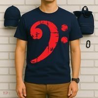 Bass Clef Antique Red Bass Players T-Shirt thumb 6