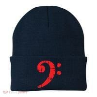 Bass Clef Antique Red Bass Players Beanie thumb 0