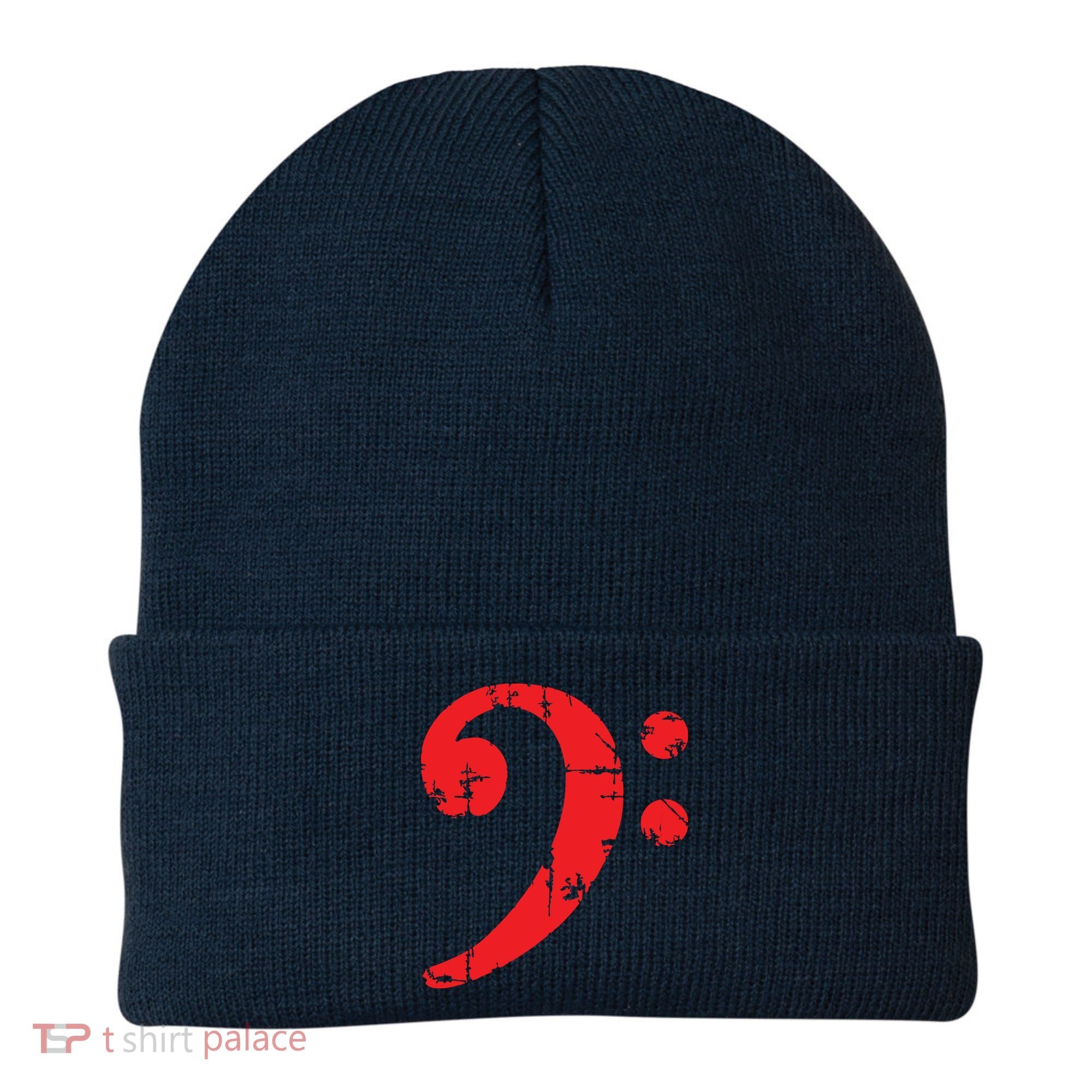 Bass Clef Antique Red Bass Players Beanie