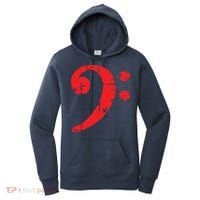 Bass Clef Antique Red Bass Players Women's Hoodie thumb 0