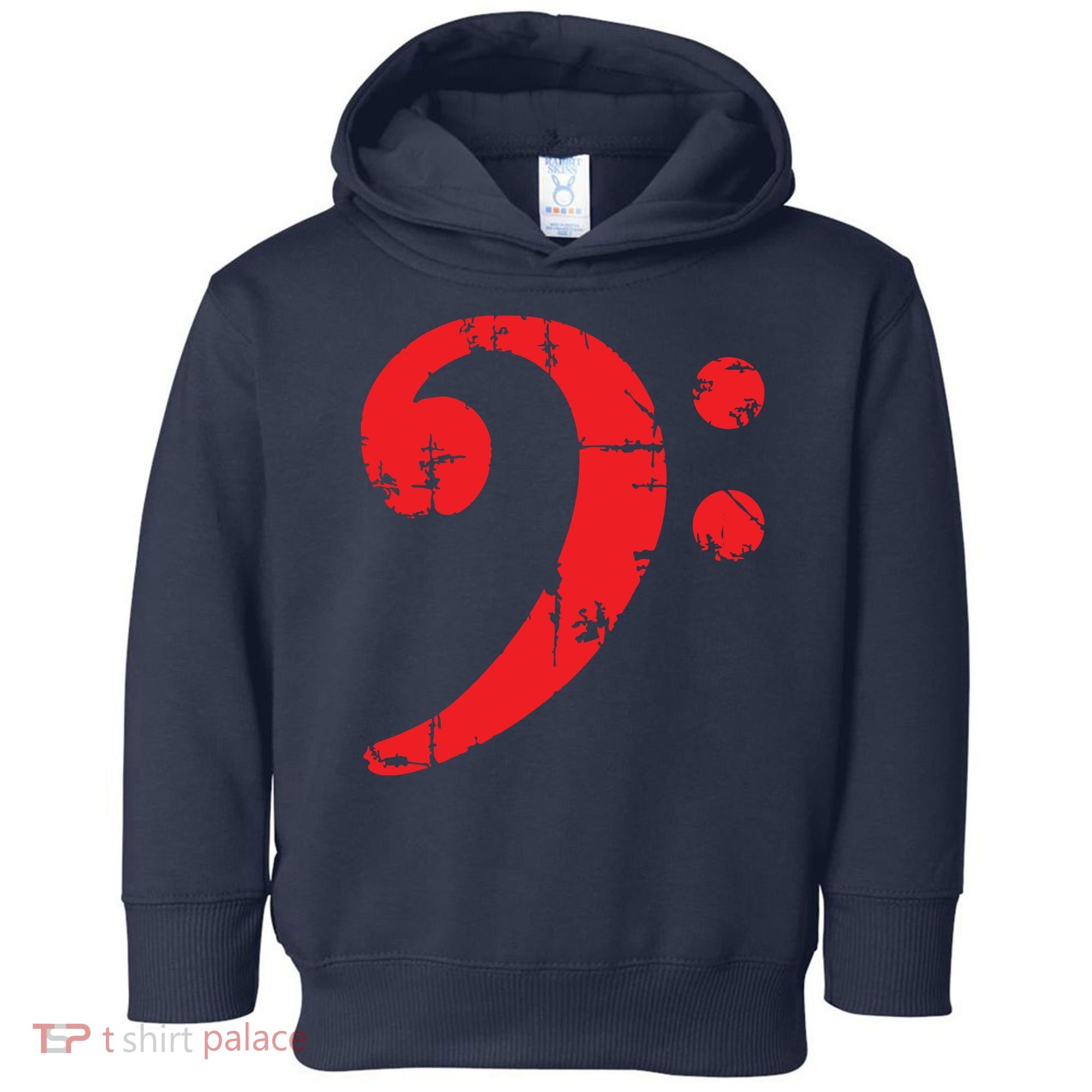 Bass Clef Antique Red Bass Players Toddler Hoodie