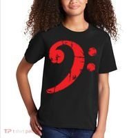 Bass Clef Antique Red Bass Players Kids T-Shirt thumb 2
