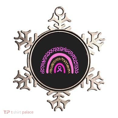 Breast Cancer Awareness Rainbow Leopard Design Ornament