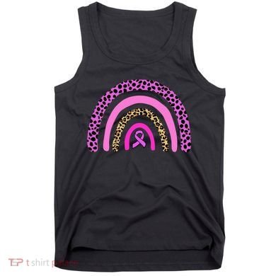 Breast Cancer Awareness Rainbow Leopard Design Tank Top