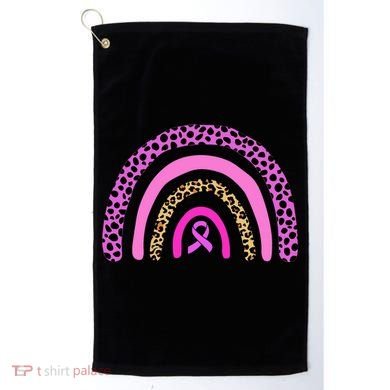 Breast Cancer Awareness Rainbow Leopard Design Golf Towel