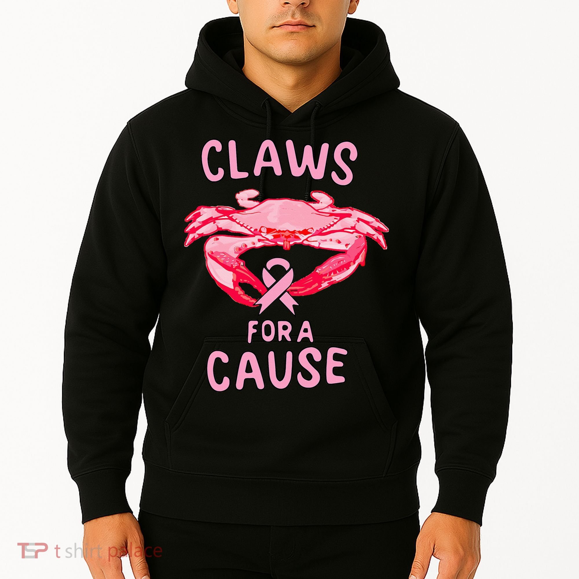 Breast Cancer Awareness Claws For A Cause Crab Hoodie