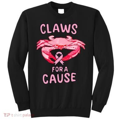 Breast Cancer Awareness Claws For A Cause Crab Sweatshirt