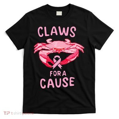 Breast Cancer Awareness Claws For A Cause Crab T-Shirt