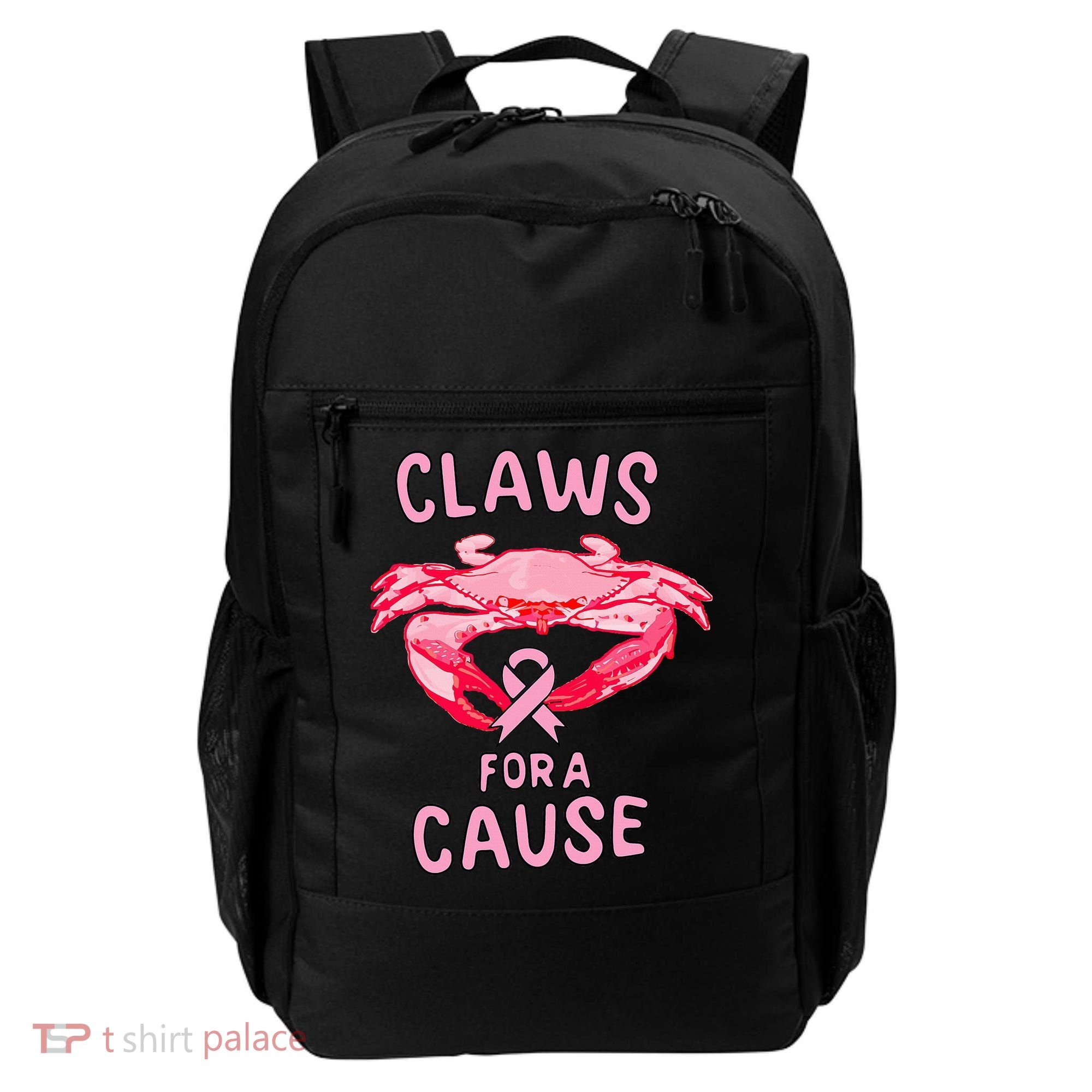Breast Cancer Awareness Claws For A Cause Crab Backpack