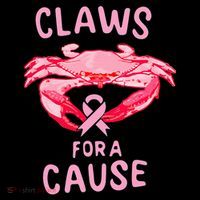 Breast Cancer Awareness Claws For A Cause Crab Women's Hoodie thumb 2