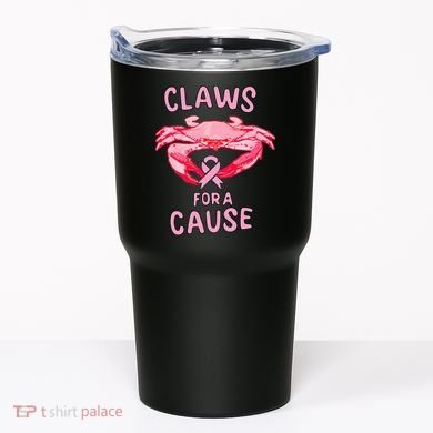 Breast Cancer Awareness Claws For A Cause Crab Tumbler