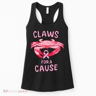 Breast Cancer Awareness Claws For A Cause Crab Women's Tank Top