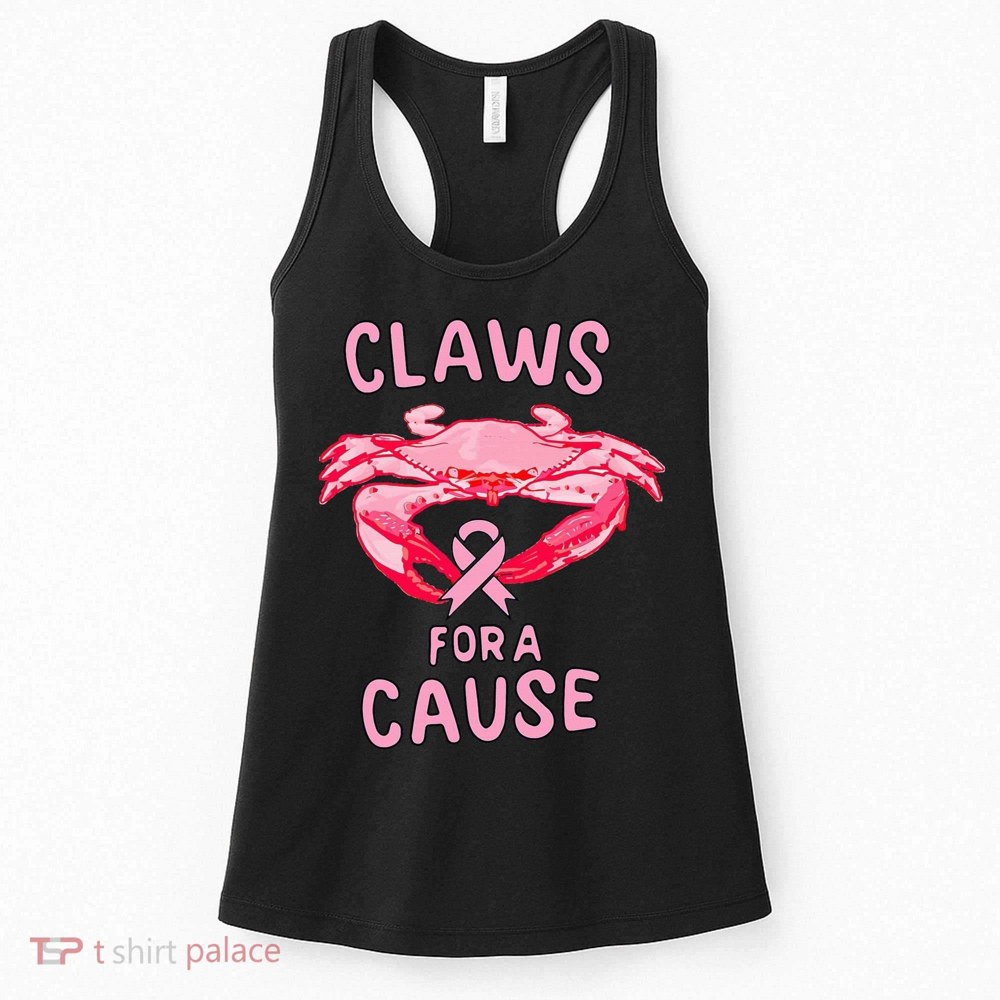 Breast Cancer Awareness Claws For A Cause Crab Women's Tank Top