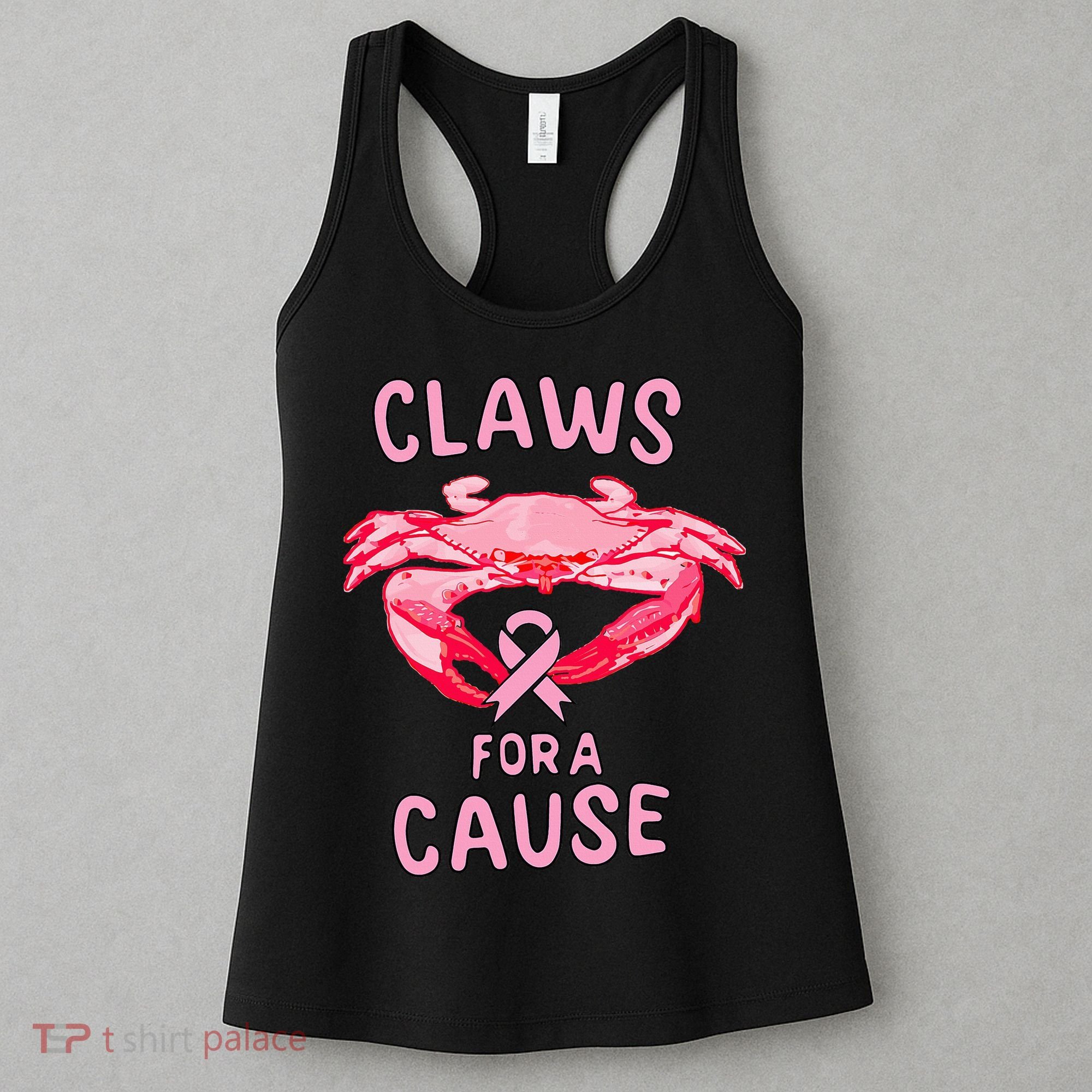 Breast Cancer Awareness Claws For A Cause Crab Women's Tank Top