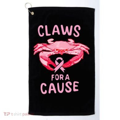Breast Cancer Awareness Claws For A Cause Crab Golf Towel