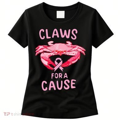 Breast Cancer Awareness Claws For A Cause Crab Women's T-Shirt