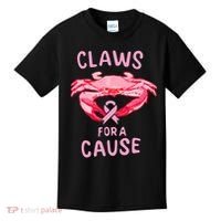 Breast Cancer Awareness Claws For A Cause Crab Kids T-Shirt thumb 0