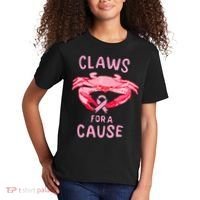 Breast Cancer Awareness Claws For A Cause Crab Kids T-Shirt thumb 2
