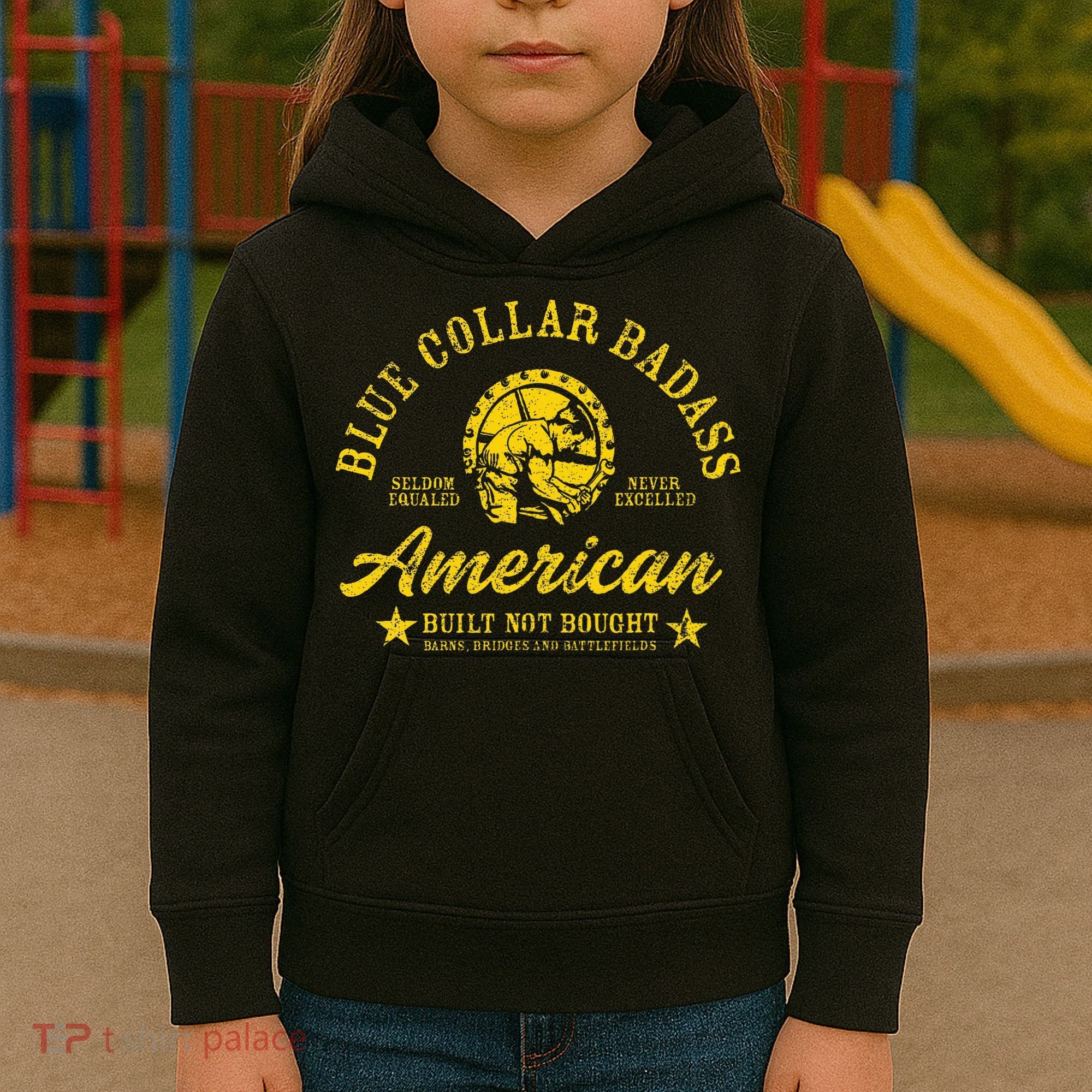 Blue Collar Badass Kids Hoodie