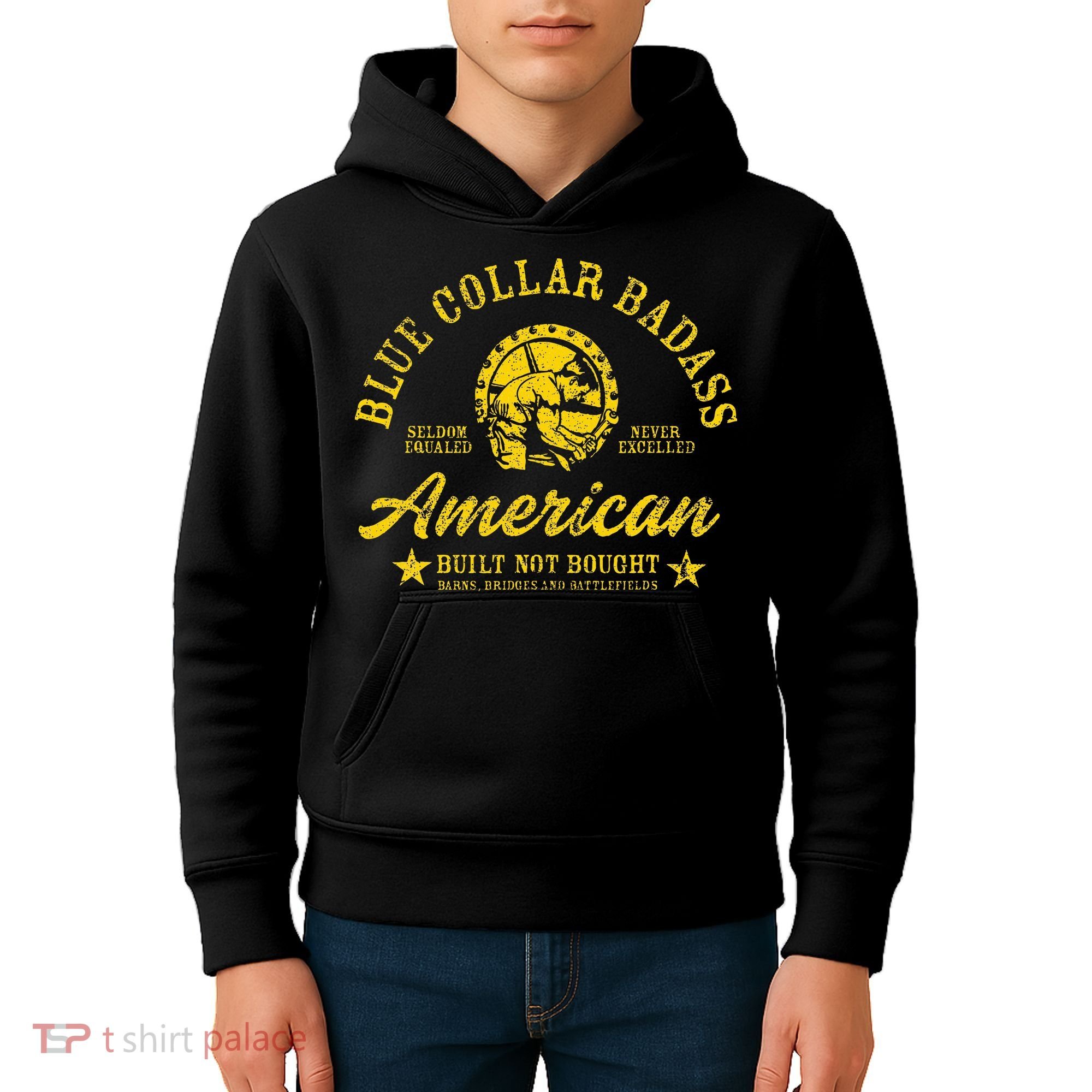 Blue Collar Badass Kids Hoodie
