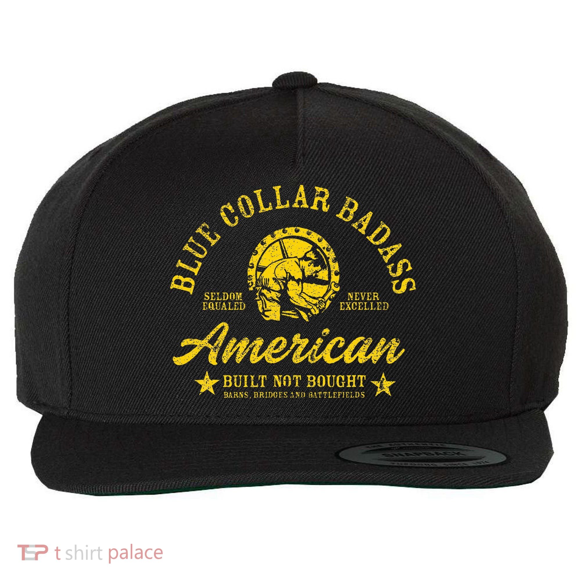 Blue Collar Badass Wool Snapback Cap
