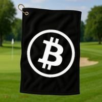 Bitcoin Cryptocurrency Btc Neck Position Bitcoin Golf Towel thumb 1